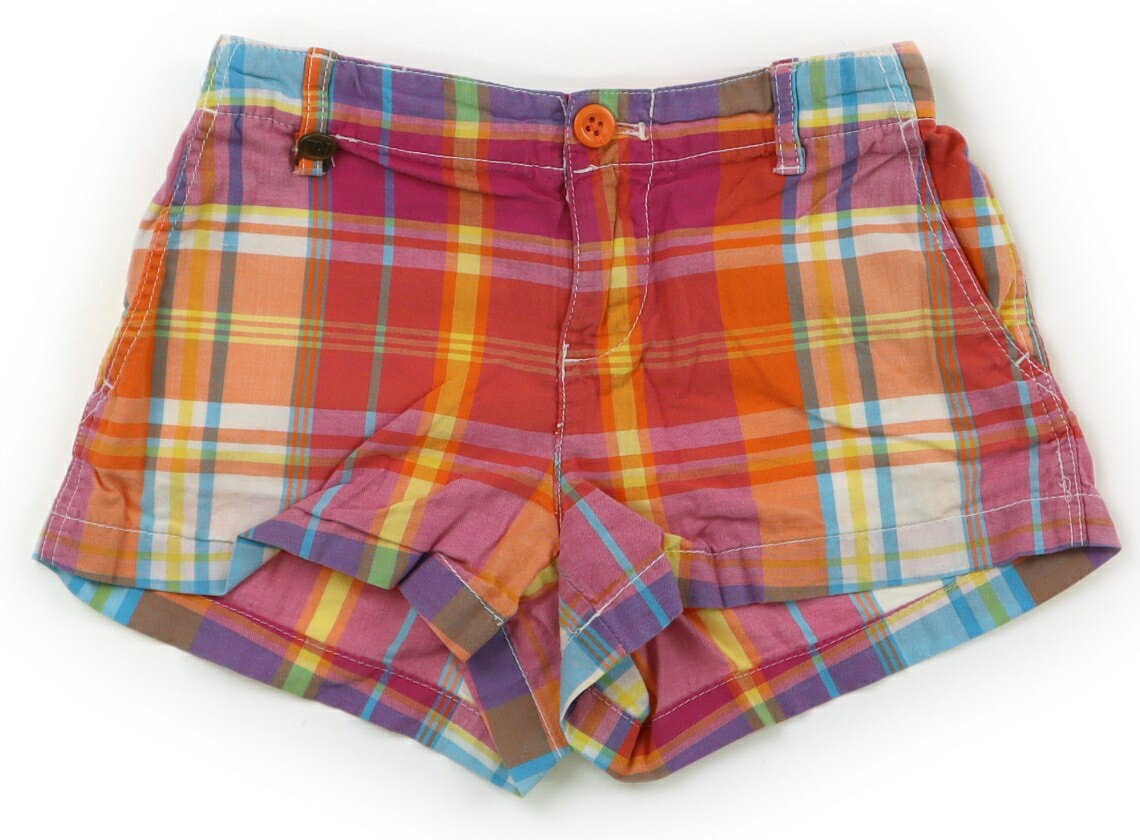 ポロラルフローレン POLO RALPH LAUREN ショートパンツ 120 女の子 チェック柄オレンジピンクパープル 子供服 ベビー服 キッズ アウトレット ユーズド 【中古】キッズ・ベビー・マタニティ