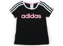 アディダス Adidas スポーツウェア・ダンスウェア 120 女の子 黒・ピンク・英字 子供服 ベビー服 キッズ アウトレット ユーズド 【中古】キッズ・ベビ...