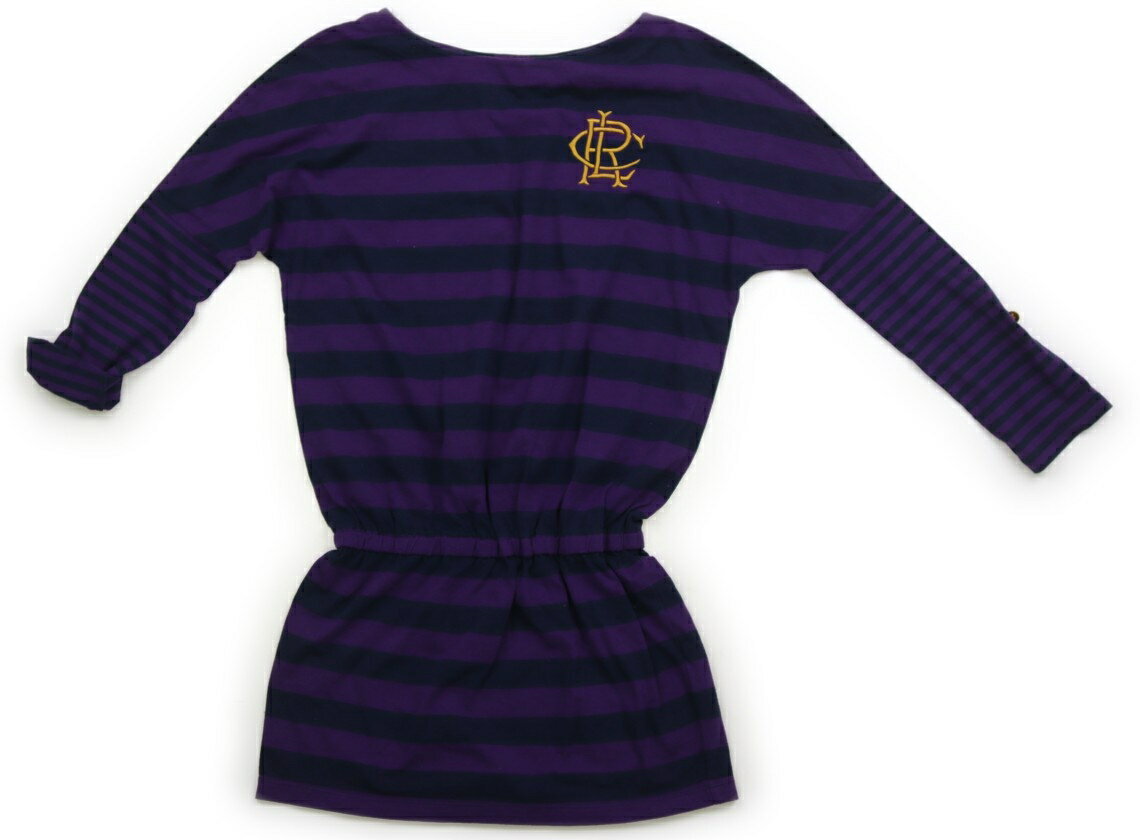 ラルフローレン Ralph Lauren ワンピース 140 女の子 パープル・ネイビーボーダー 子供服 ベビー服 キッズ アウトレット ユーズド 【中古】キッズ・ベビー・マタニティ