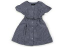 コムサイズム COMME CA ISM ワンピース 110 女の子 ブルー・オフギンガム 子供服 ベビー服 キッズ アウトレット ユーズド 【中古】キッズ・ベビ...