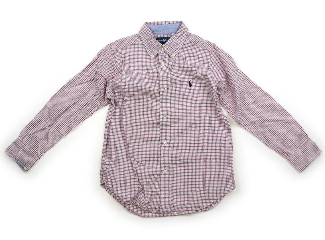 ラルフローレン Ralph Lauren シャツ・ブラウス 120 男の子 オフホワイト　ピンク　チャコール　チェック 子供服 ベビー服 キッズ アウトレット ユーズド 【中古】キッズ・ベビー・マタニティ