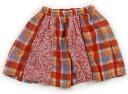 ティンカーベル TINKERBELL スカート 110 女の子 オレンジ系チェック・花柄 子供服 ベビー服 キッズ アウトレット ユーズド 【中古】キッズ・ベビー・マタニティ