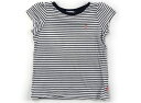 ミキハウス miki HOUSE Tシャツ・カットソー 120 女の子 オフホワイト・ネイビーボーダー 子供服 ベビー服 キッズ アウトレット ユーズド 【中古】キッズ・ベビー・マタニティ(4)