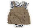 プティマイン petit main 上下セット 80 男の子 紺白、ベージュ 子供服 ベビー服 キッズ アウトレット ユーズド 【中古】キッズ・ベビー・マタニテ...