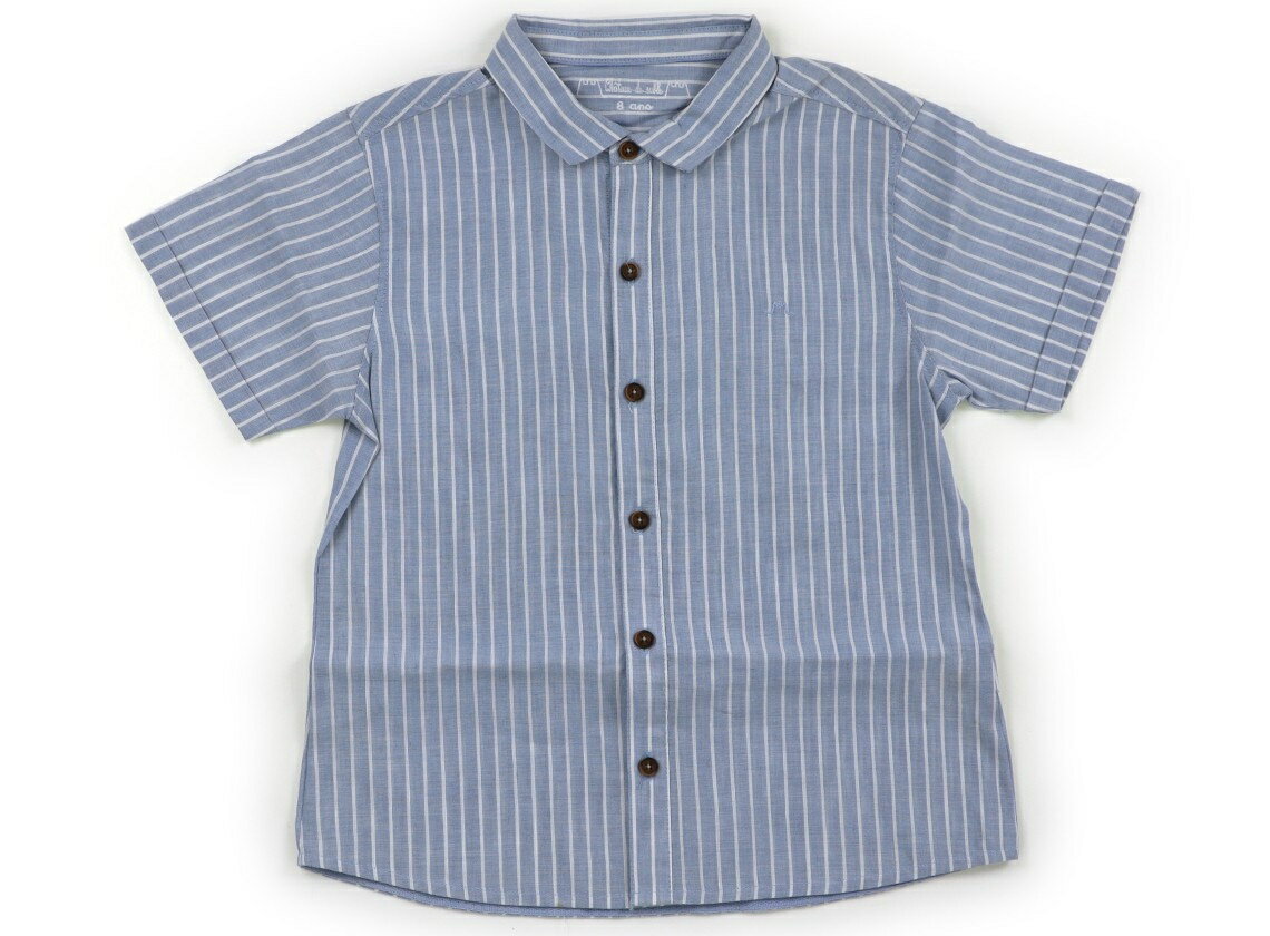 シャトードサーブル Chateau de Sable シャツ・ブラウス 120 男の子 水色ストライプ 子供服 ベビー服 ..