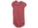 プチバトー PETIT BATEAU ロンパース 80 女の子 赤白ボーダー 子供服 ベビー服 キッズ アウトレット ユーズド 【中古】キッズ・ベビー・マタニテ...