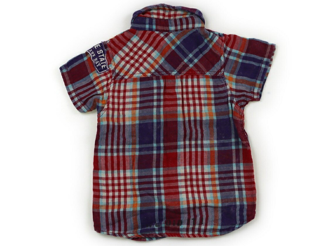 ジャンクストア JUNK STORE シャツ・ブラウス 100 男の子 チェック柄レッドパープルオレンジ 子供服 ベビー服 キッズ アウトレット ユーズド 【中古】キッズ・ベビー・マタニティ