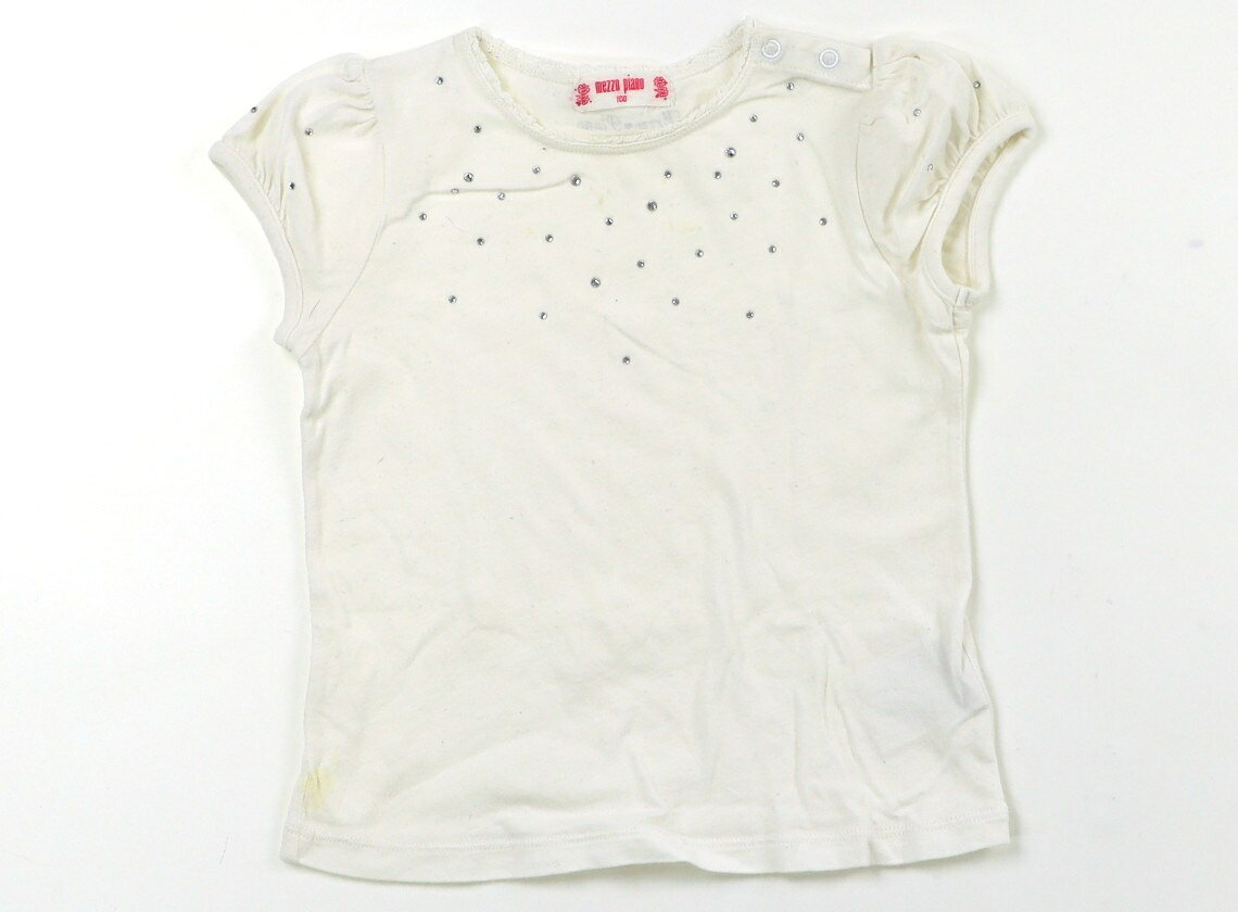 Rakuten - メゾピアノ mezzo piano Tシャツ・カットソー 100 女の子 ホワイト 子供服 ベビー服 キッズ アウトレット ユーズド 【中古】キッズ・ベビー・マタニティ