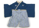 スウィートマミー Sweet Mommy コスチューム 60 男の子 シアンブルー 水色 ストライプ 子供服 ベビー服 キッズ アウトレット ユーズド 【中古】...