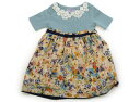 アナスイ ANNA SUI ワンピース 90 女の子 ミントグリーン・イエロー系花柄 子供服 ベビー服 キッズ アウトレット ユーズド 【中古】キッズ・ベビー・...