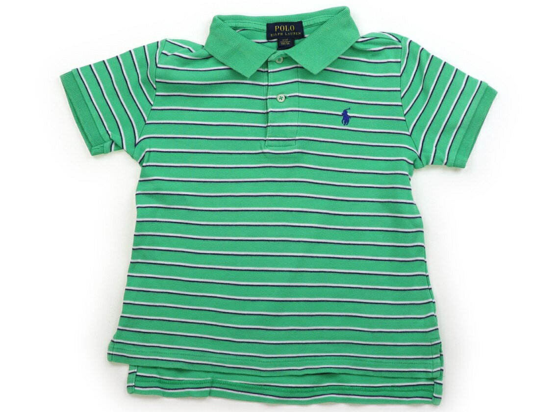 ポロラルフローレン POLO RALPH LAUREN ポロシャツ 100 男の子 グリーン・ネイビーボーダー 子供服 ベビー服 キッズ アウトレット ユーズド 【中古】キッズ・ベビー・マタニティ