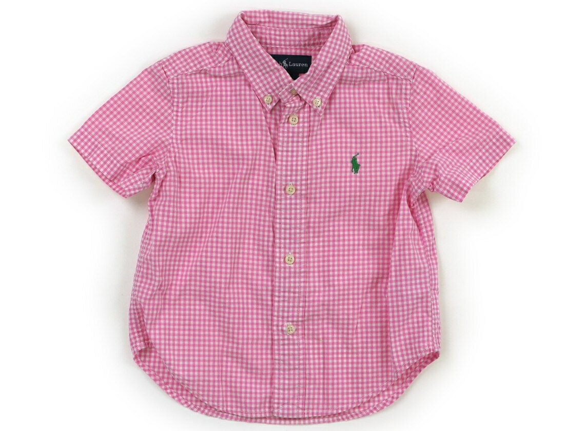 ラルフローレン Ralph Lauren シャツ・ブラウス 90 女の子 ピンク白チェック 子供服 ベビー服 キッズ アウトレット ユーズド 【中古】キッズ・ベビー・マタニティ