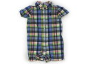 ラルフローレン Ralph Lauren カバーオール 70 男の子 ブルー系チェック・イエロー・朱色 子供服 ベビー服 キッズ アウトレット ユーズド 【中古】キッズ・ベビー・マタニティ(4)