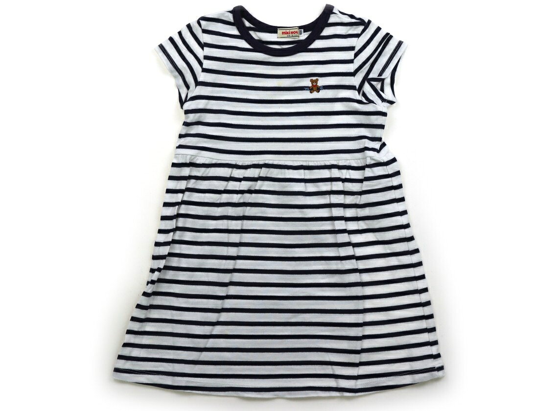 Rakuten - ミキハウス miki HOUSE ワンピース 100 女の子 紺白ボーダー 子供服 ベビー服 キッズ アウトレット ユーズド 【中古】キッズ・ベビー・マタニティ