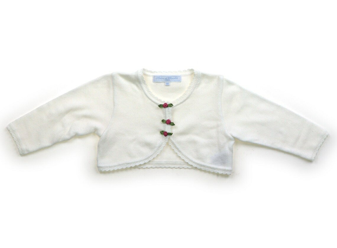 タルティーヌエショコラ Tartine et Chocolat カーディガン 80 女の子 白 子供服 ベビー服 キッズ アウトレット ユーズド 【中古】キッズ・ベビー・マタニティ