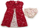 ジンボリー Gymboree 上下セット 80 女の子 赤、白、柄 子供服 ベビー服 キッズ アウトレット ユーズド 【中古】キッズ・ベビー・マタニティ