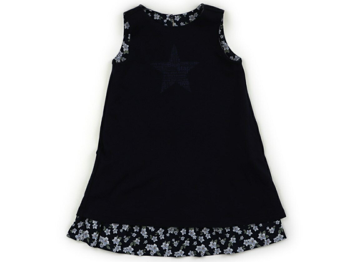 コムサイズム COMME CA ISM ジャンパースカート 120 女の子 ネイビー花柄ホワイト 子供服 ベビー服 キッズ アウトレット ユーズド 【中古】キッズ・ベビー・マタニティ