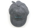 コムサイズム COMME CA ISM 帽子 Hat/Cap 男の子 黒色グレンチェック、青・白のロゴ 子供服 ベビー服 キッズ アウトレット ユーズド 【中古...