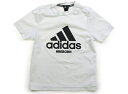アディダス Adidas スポーツウェア・ダンスウェア 130 男の子 白、黒、ブランドロゴ 子供服 ベビー服 キッズ アウトレット ユーズド 【中古】キッズ・...