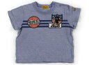 ダブルB Double B Tシャツ・カットソー 90 男の子 ライトブルー、クマ、ワッペン 子供服 ベビー服 キッズ アウトレット ユーズド 【中古】キッズ・...