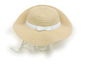 プチバトー PETIT BATEAU 帽子 Hat/Cap 女の子 ベージュ、白リボン 子供服 ベビー服 キッズ アウトレット ユーズド 【中古】キッズ・ベビー...