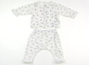 プチバトー PETIT BATEAU 上下セット 60 男の子 ホワイト・総柄 子供服 ベビー服 キッズ アウトレット ユーズド 【中古】キッズ・ベビー・マタニ...