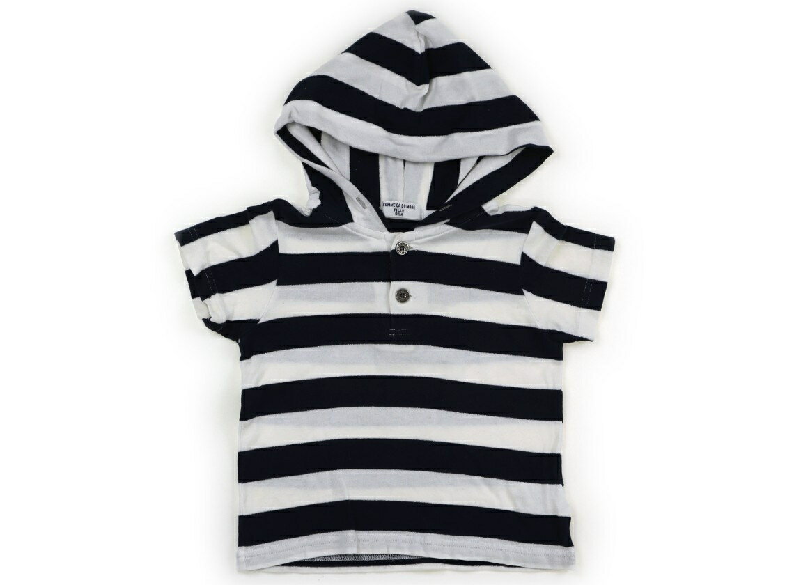 コムサフィユ COMME CA FILLE パーカー 95 男の子 紺白ボーダー 子供服 ベビー服 キッズ アウトレット ユーズド 【中古】キッズ・ベビー・マタニティ