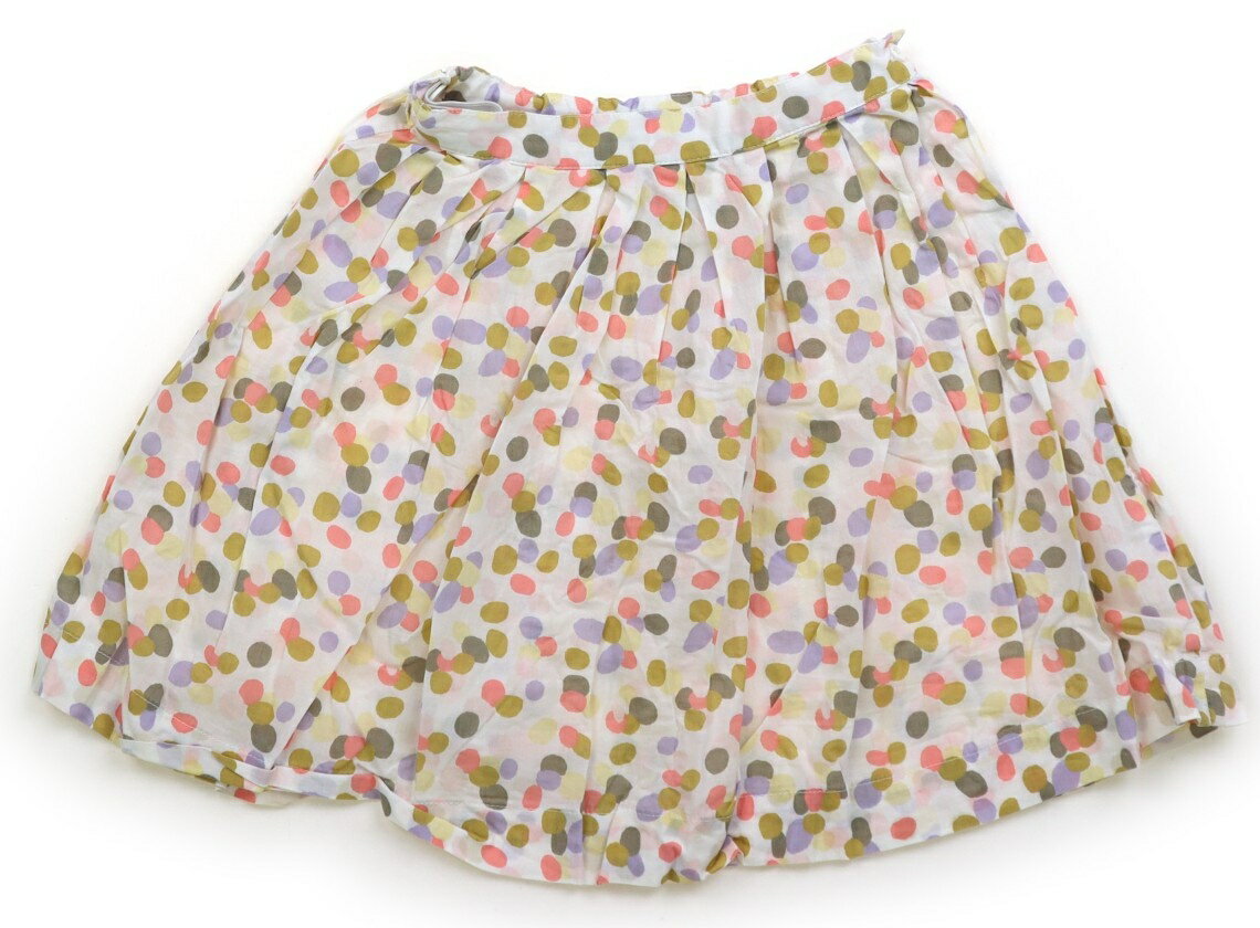 プチバトー PETIT BATEAU スカート 100 女の子 オフホワイト・ライトピンク・ライム系ドット 子供服 ベビー服 キッズ アウトレット ユーズド 【中古】キッズ・ベビー・マタニティ