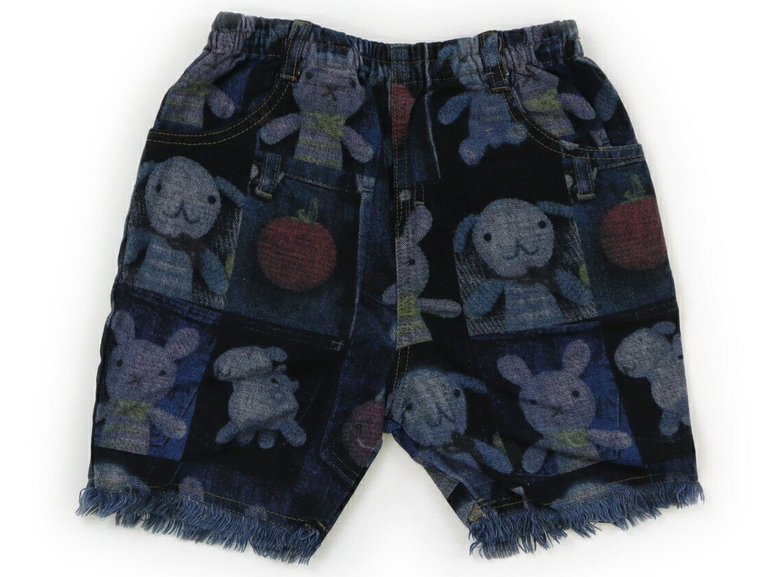 Short Pants - ポンポネット pom ponette ショートパンツ 90 女の子 ネイビー・総柄 子供服 ベビー服 キッズ アウトレット ユーズド 【中古】キッズ・ベビー・マタニティ