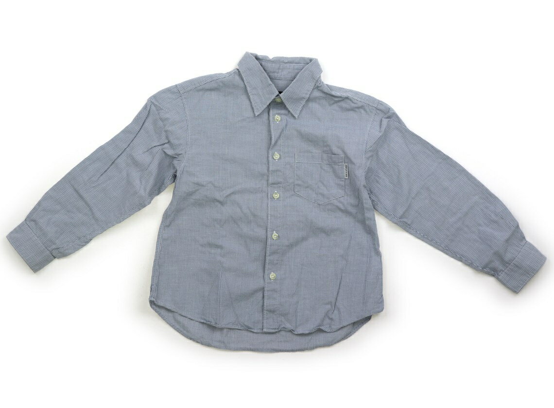 コムサイズム COMME CA ISM シャツ・ブラウス 120 男の子 ライトブルー・ホワイト・チェック 子供服 ベビー服 キッズ アウトレット ユーズド 【中古】キッズ・ベビー・マタニティ