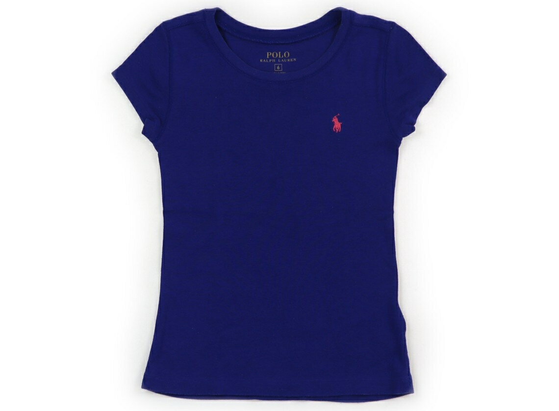 ポロラルフローレン POLO RALPH LAUREN Tシャツ・カットソー 120 女の子 ブルー、ピンクロゴ 子供服 ベビー服 キッズ アウトレット ユーズド 【中古】キッズ・ベビー・マタニティ