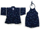 ミキハウス miki HOUSE 浴衣・甚平・季節のイベント 70 男の子 ネイビー 魚柄 子供服 ベビー服 キッズ アウトレット ユーズド 【中古】キッズ・ベビー・マタニティ
