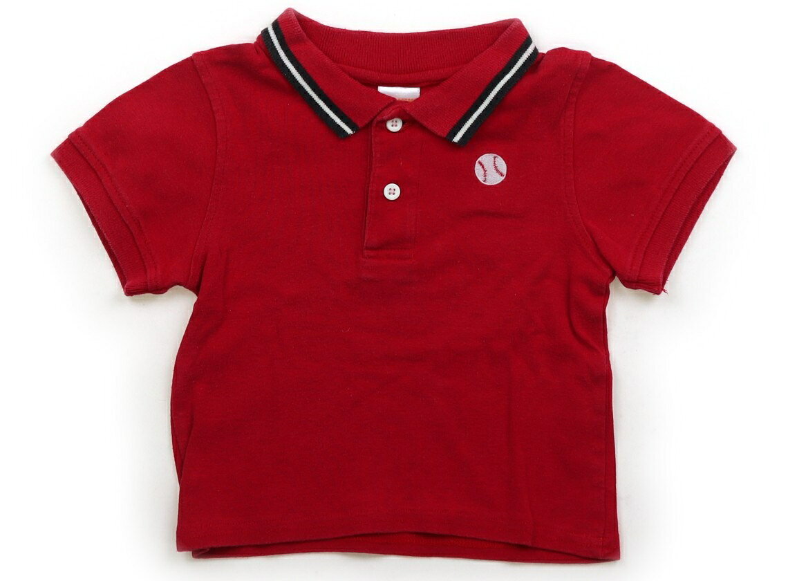 ジンボリー Gymboree ポロシャツ 80 男の子 赤、黒白のライン、ボール 子供服 ベビー服 キッズ アウトレット ユーズド 【中古】キッズ・ベビー・マタニティ