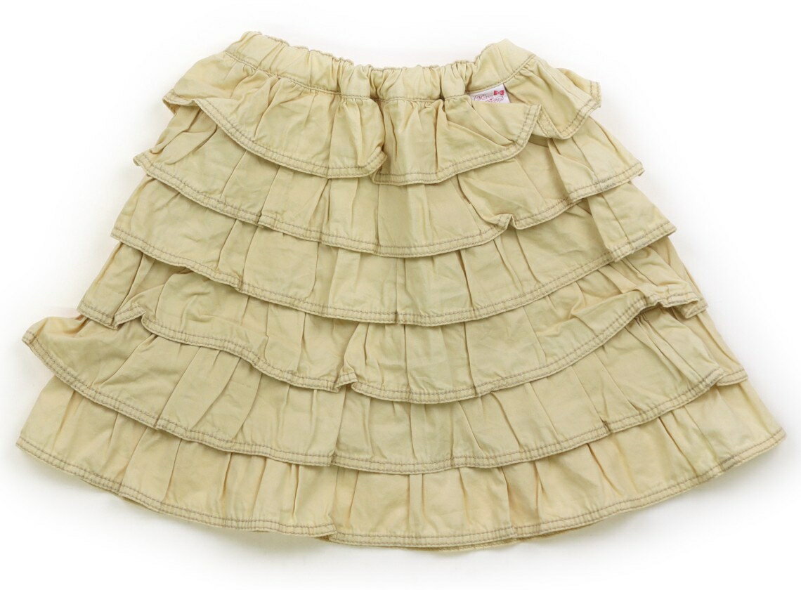 メゾピアノ mezzo piano スカート 130 女の子 イエローベージュ 子供服 ベビー服 キッズ アウトレット ユーズド 【中古】キッズ・ベビー・マタニティ