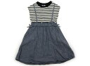 ブリーズ BREEZE ワンピース 110 女の子 生成り・ブラックボーダー・ブルー 子供服 ベビー服 キッズ アウトレット ユーズド 【中古】キッズ・ベビー・マタニティ(4)
