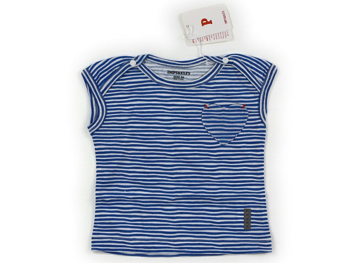 　ブランド 　imps&elfs(インプス アンド エルフス) 　カテゴリー 　Tシャツ・カットソー 　サイズ 　60サイズ 　色 　ブルー・ボーダー 　状態 　★★★ 　記名 　なし 　ジャンル 　Girl 新品タグ付き。実際のサイズ表記は、68。両肩スナップボタン付き。 ＊【状態】【サイズ】に関しての詳しい説明はこちら
