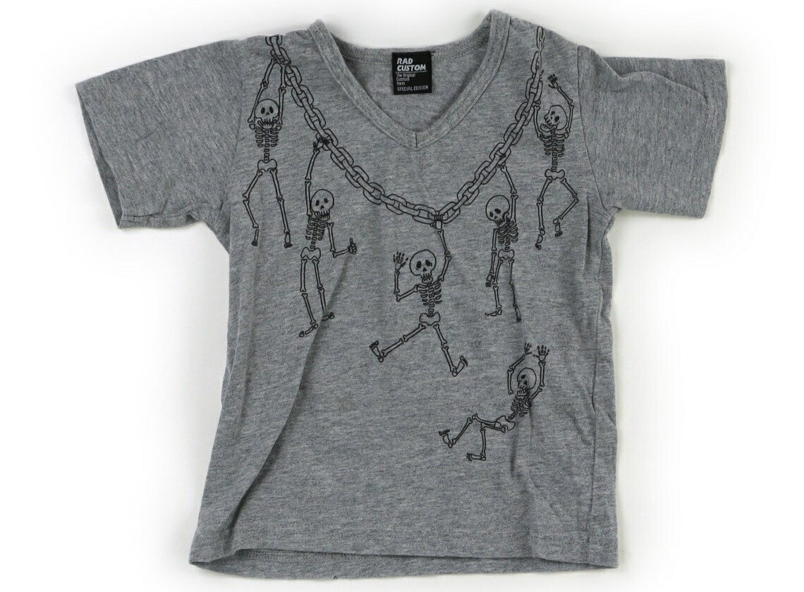 ラッドカスタム RAD CUSTOM Tシャツ・カットソー 90 男の子 グレー・スカル柄 子供服 ベビー服 キッズ アウトレット ユーズド 【中古】キッズ・ベビー・マタニティ