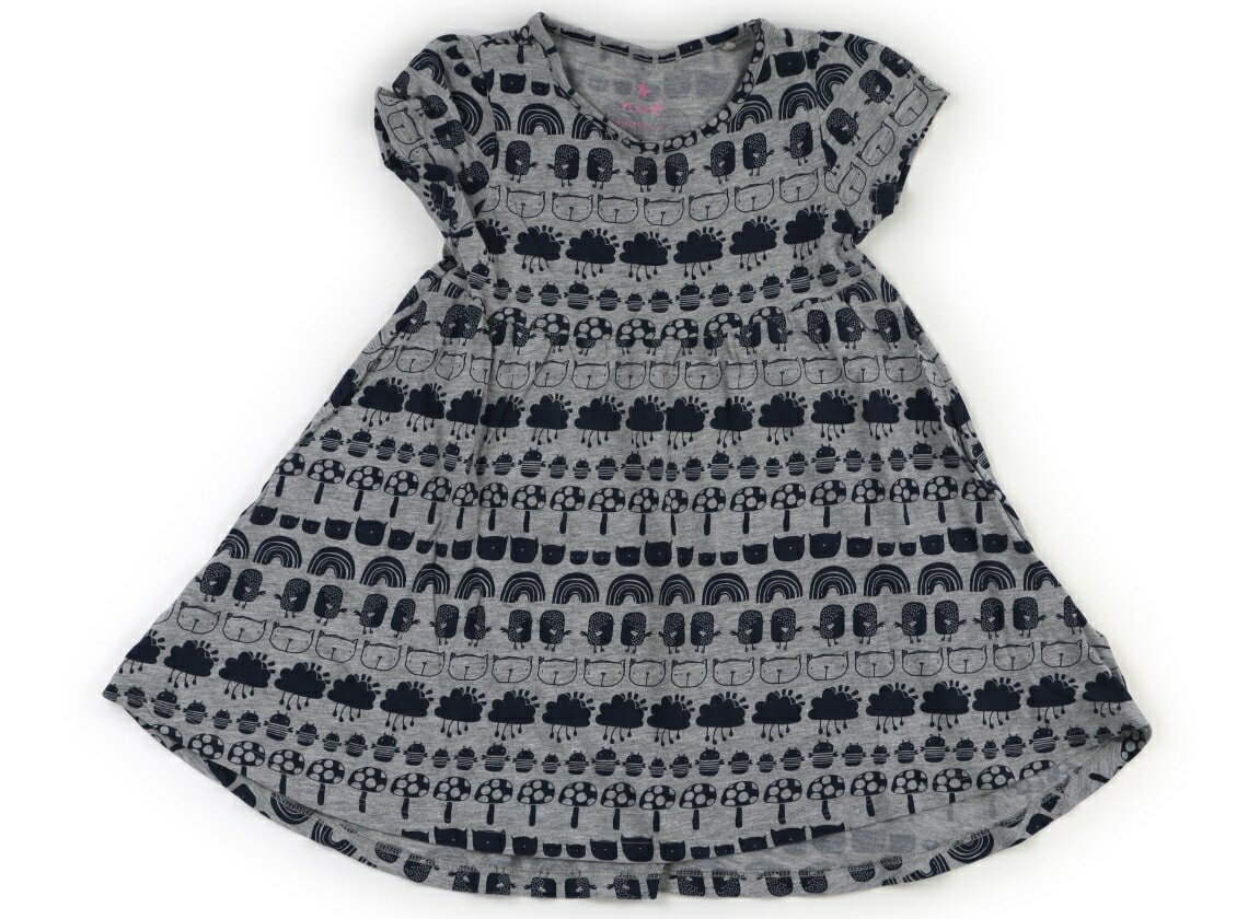 ネクスト NEXT ワンピース 100 女の子 グレー地・ブルー総柄 子供服 ベビー服 キッズ アウトレット ユーズド 【中古】キッズ・ベビー・マタニティ