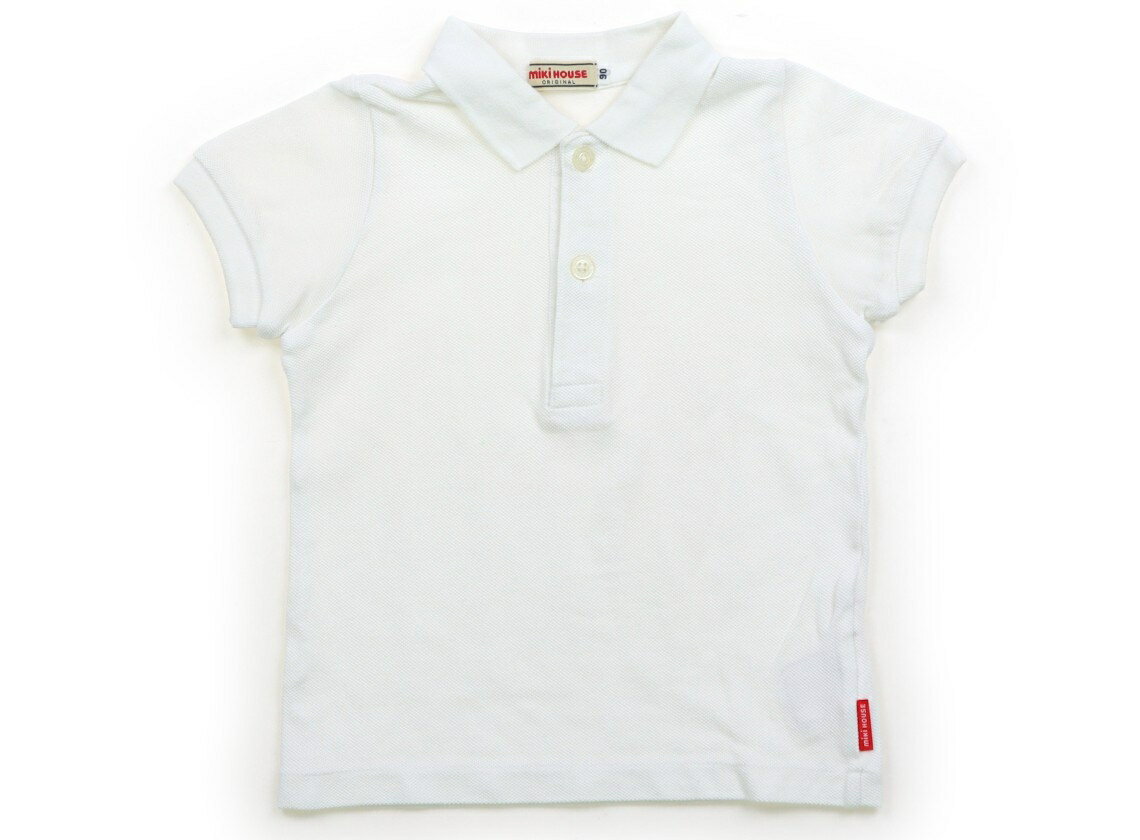 ミキハウス miki HOUSE ポロシャツ 90 男の子 ホワイト 子供服 ベビー服 キッズ アウトレット ユーズド 【中古】キッズ・ベビー・マタニティ
