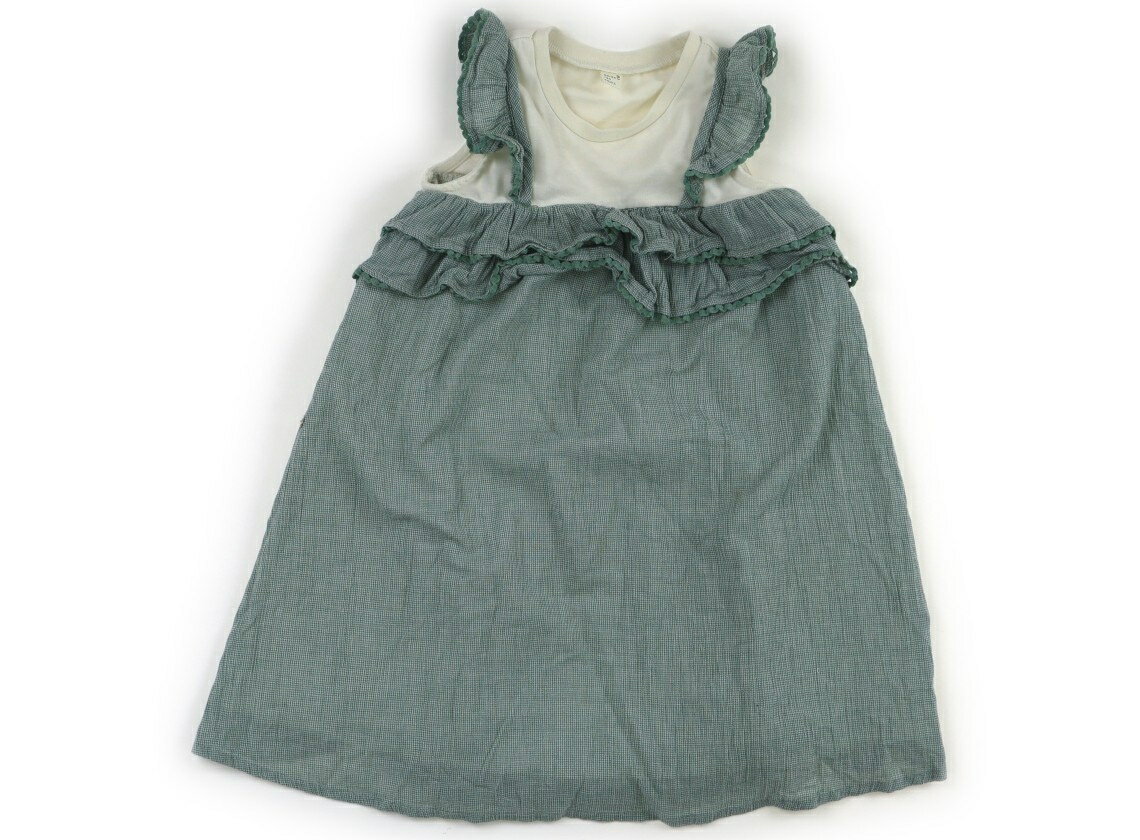 アプレレクール apres les cours ワンピース 110 女の子 緑白 子供服 ベビー服 キッズ アウトレット ユーズド 【中古】キッズ・ベビー・マタニティ