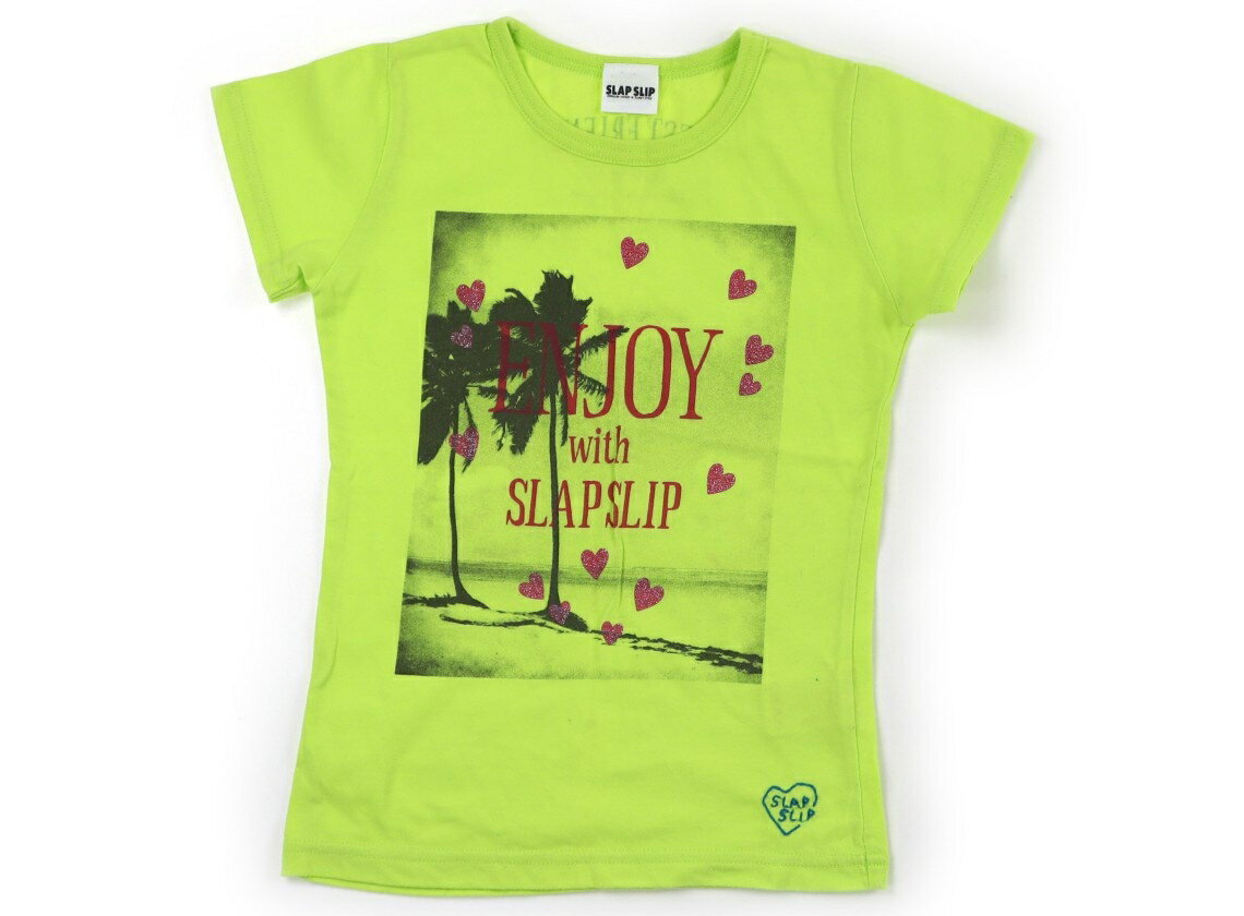 スラップスリップ SLAP SLIP Tシャツ・カットソー 120 女の子 黄緑・ピンク 子供服 ベビー服 キッズ アウトレット ユーズド 【中古】キッズ・ベビー・マタニティ