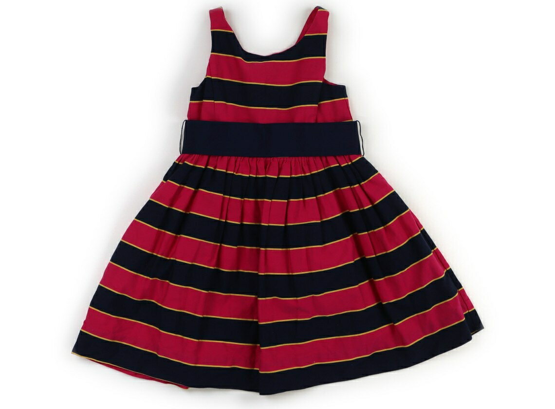 ポロラルフローレン POLO RALPH LAUREN ワンピース 110 女の子 マゼンタピンク・ネイビー×イエローボーダー 子供服 ベビー服 キッズ アウトレット ユーズド 【中古】キッズ・ベビー・マタニティ