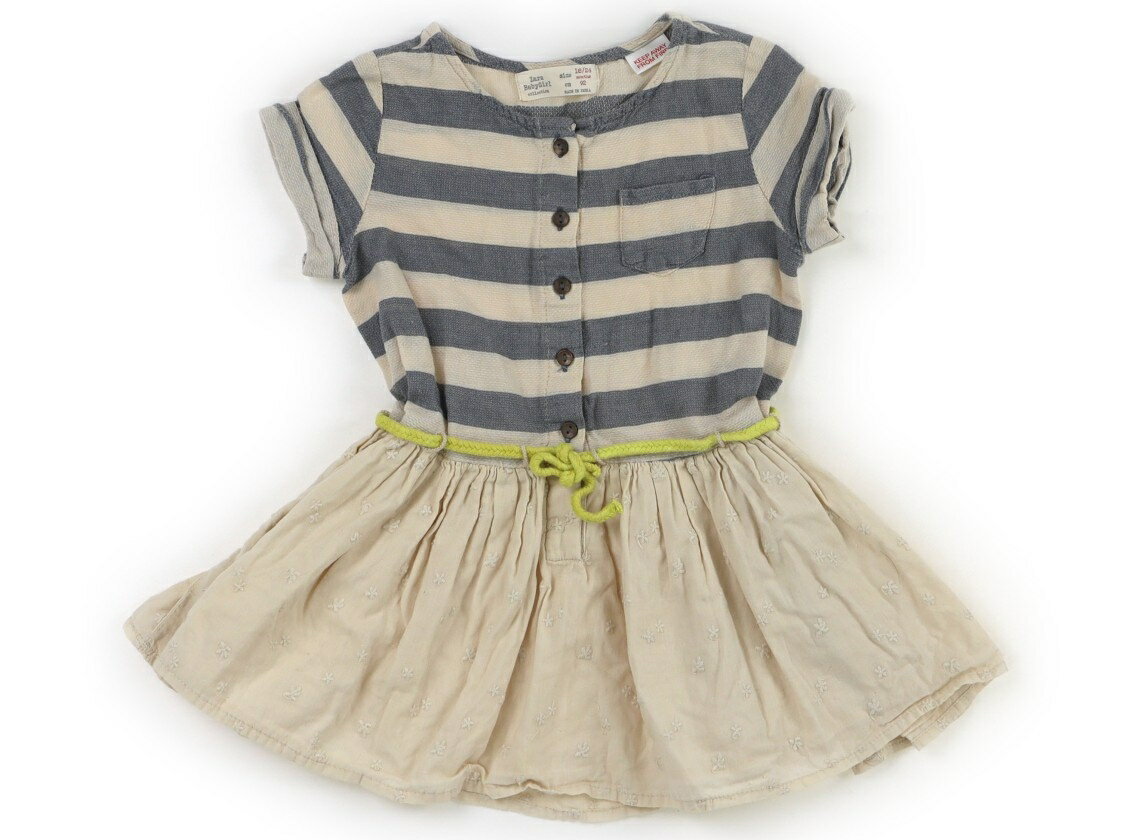 ザラ ZARA チュニック 90 女の子 ベージュ、グレー、ボーダー 子供服 ベビー服 キッズ アウトレット ユ..