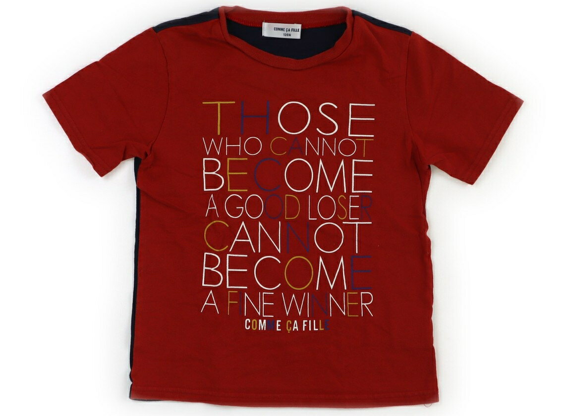 　ブランド 　COMME CA FILLE(コムサフィユ) 　カテゴリー 　Tシャツ・カットソー 　サイズ 　120サイズ 　色 　レッド・ネイビー 　状態 　★★★ 　記名 　なし 　ジャンル 　Girl 天竺コットン。衿にヨレがあります。細かな毛羽立ちがあります。まだお使い頂けそうです。 ＊【状態】【サイズ】に関しての詳しい説明はこちら