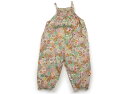 ボンポワン bonpoint オーバーオール 80 女の子 オレンジ、黄緑、花柄 子供服 ベビー服 キッズ アウトレット ユーズド 【中古】キッズ・ベビー・マタ...