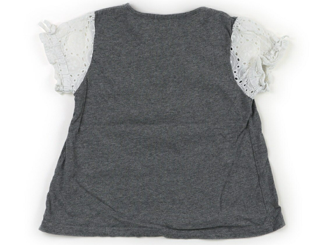 ベベ プチ ポワ ヴェール BeBe Petits Pois Vert Tシャツ・カットソー 130 女の子 グレー・ホワイト 子供服 ベビー服 キッズ アウトレット ユーズド 【中古】キッズ・ベビー・マタニティ