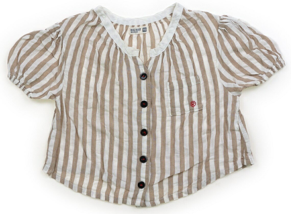 Rakuten - ラグマート Rag Mart シャツ・ブラウス 90 女の子 ベージュ、ストライプ 子供服 ベビー服 キッズ アウトレット ユーズド 【中古】キッズ・ベビー・マタニティ