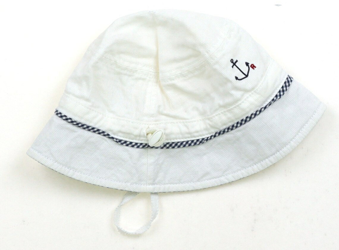 べべ BeBe 帽子 Hat/Cap 男の子 オフホワイト　ネイビー　チェック 子供服 ベビー服 キッズ アウトレット ユーズド 【中古】キッズ・ベビー・マタニティ