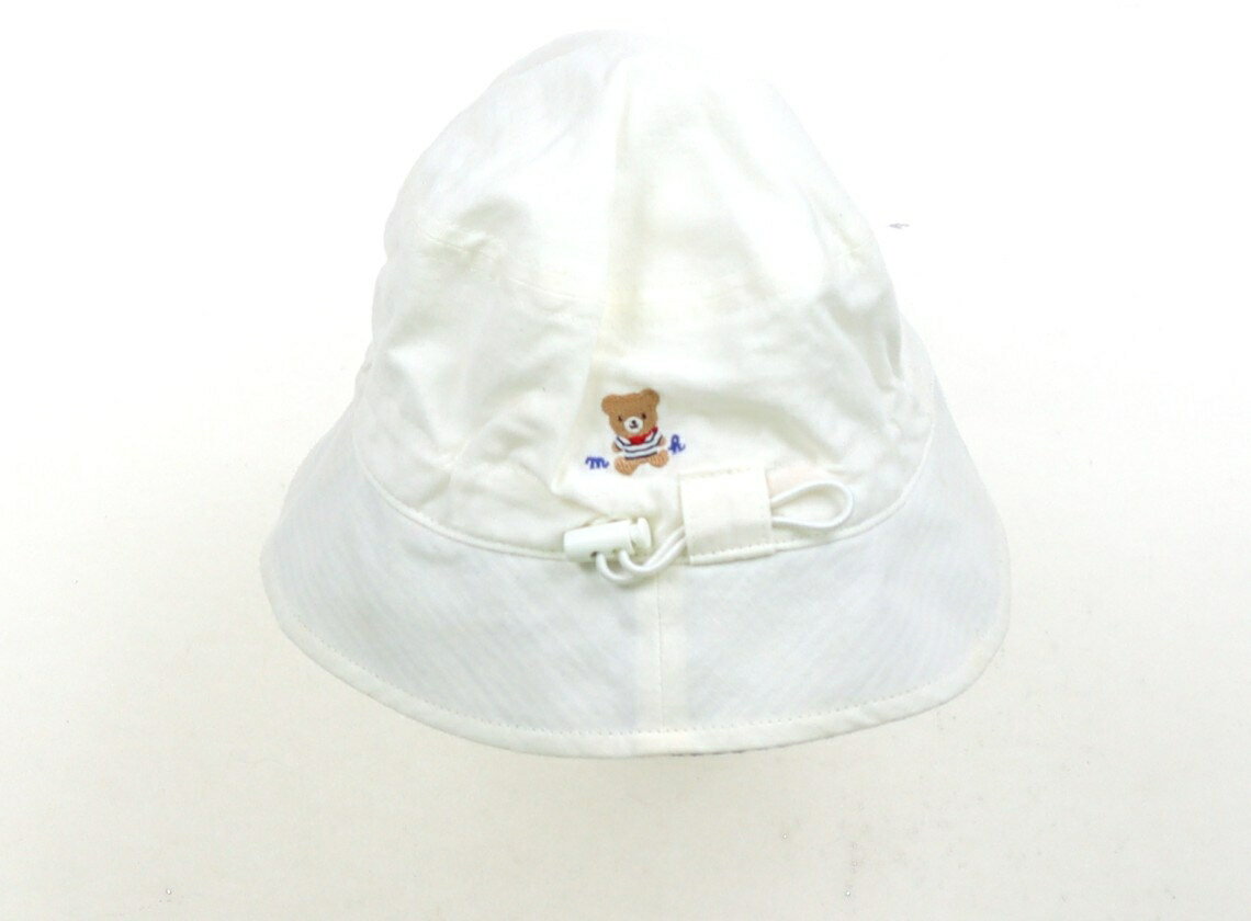 ミキハウス miki HOUSE 帽子 Hat/Cap 男の子 白、クマ、青ボーダー 子供服 ベビー服 キッズ アウトレッ..