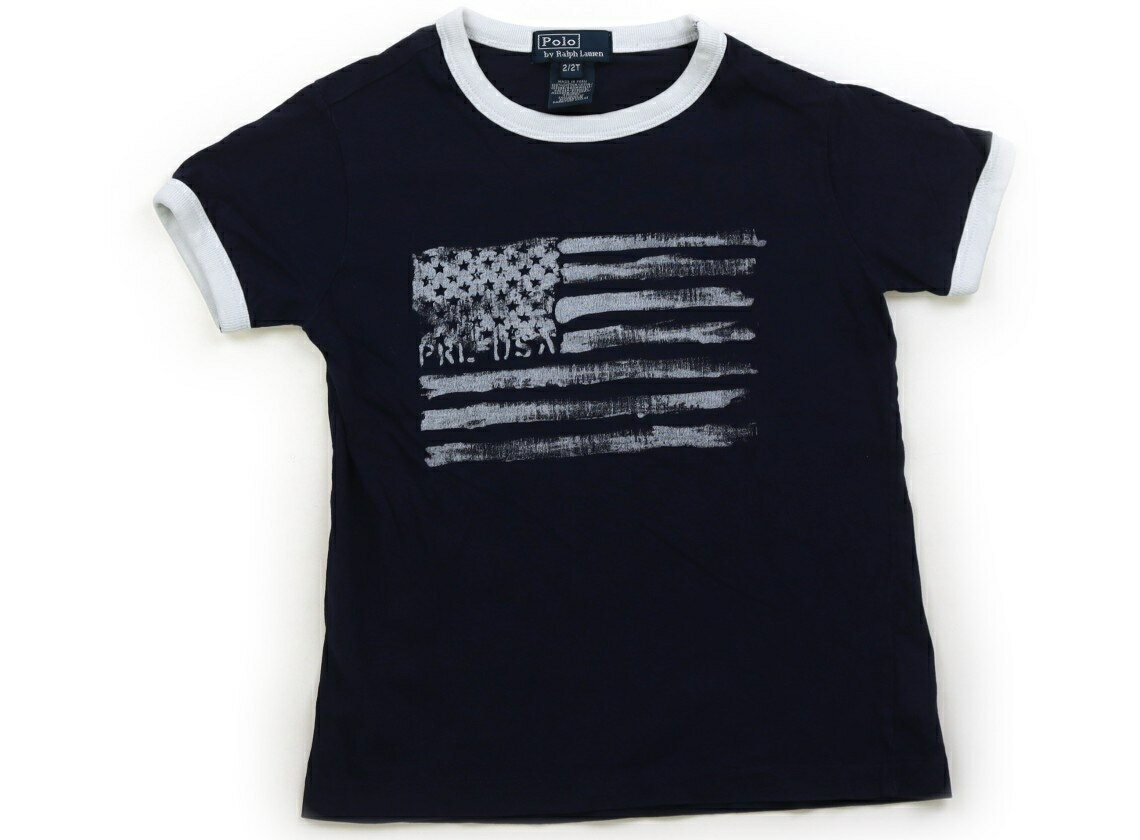 ポロラルフローレン POLO RALPH LAUREN Tシャツ・カットソー 90 男の子 ネイビー・ホワイト 子供服 ベビー服 キッズ アウトレット ユーズド 【中古】キッズ・ベビー・マタニティ